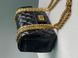 Женская сумка Chanel 1.55 Reissue Double Flap Leather Bag Black/Gold Premium re-11173 фото 4
