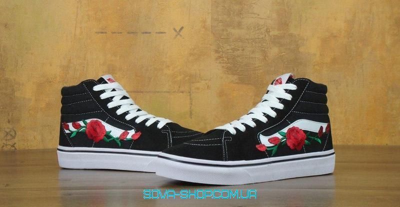 Женские кеды SK-8 Roses Black Women V a n s фото