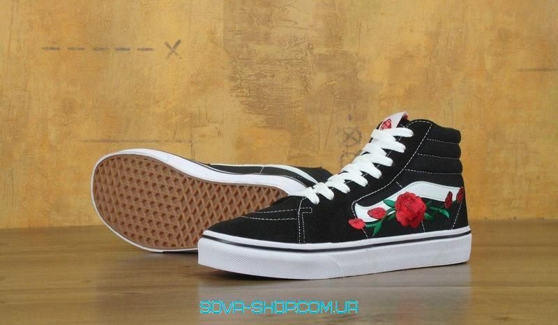 Женские кеды SK-8 Roses Black Women V a n s фото