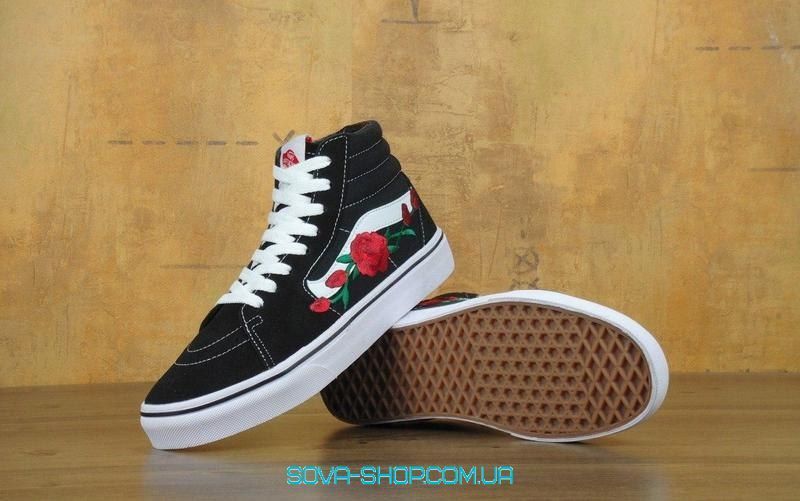 Женские кеды SK-8 Roses Black Women V a n s фото