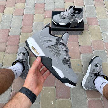 Чоловічі баскетбольні кросівки Nike Air Jordan 4 Retro Cool Grey фото