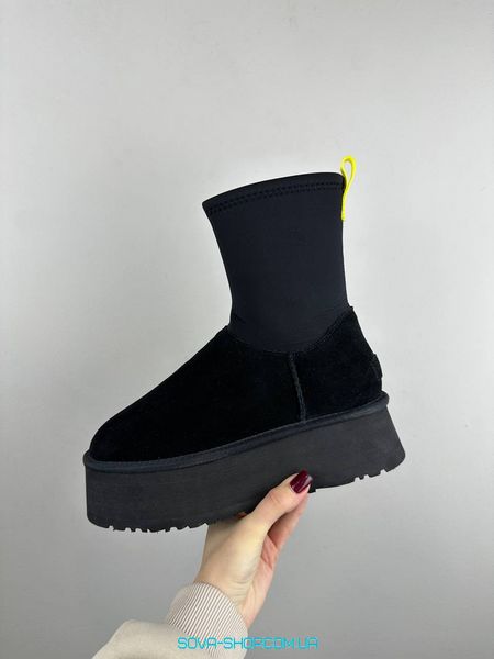 Женские зимние ботинки UGG Classic Dipper Boot Black Premium фото