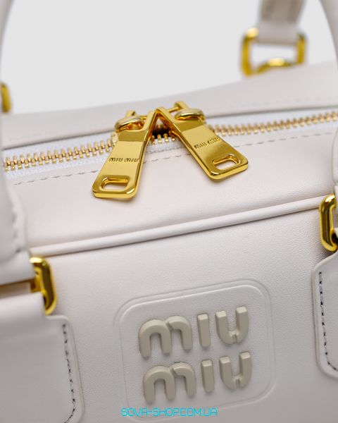 Женская сумка Miu Miu Arcadie Leather Bag White Premium фото