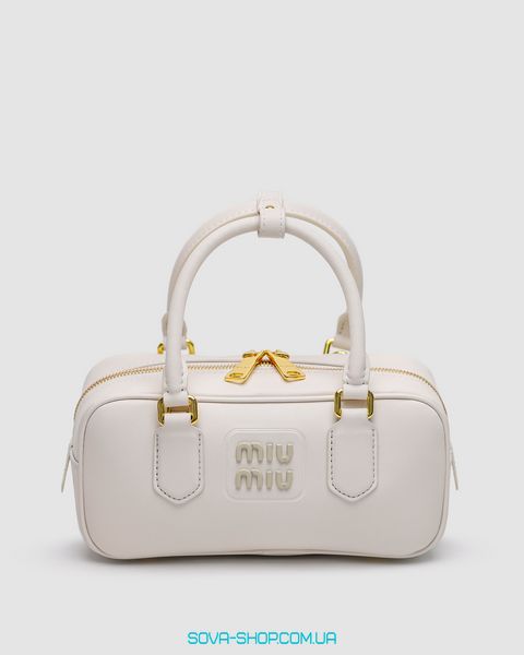 Женская сумка Miu Miu Arcadie Leather Bag White Premium фото