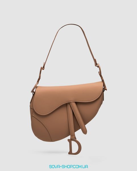 Женская сумка Christian Dior Ultra Matte Calfskin Saddle Bag Beige Premium фото