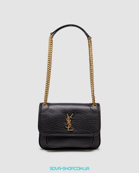 Жіноча сумка Yves Saint Laurent Niki in Grained Lambskin Black/Gold Premium фото