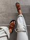 Женские шлепанцы Hermes Empire Sandal Brun Amourette Premium re-129332 фото 3