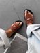 Женские шлепанцы Hermes Empire Sandal Brun Amourette Premium re-129332 фото 5