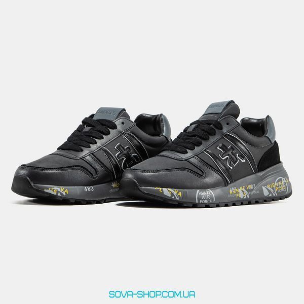 Чоловічі кросівки Premiata Lander Black Grey Premium фото