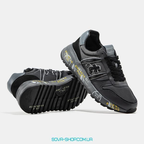 Чоловічі кросівки Premiata Lander Black Grey Premium фото
