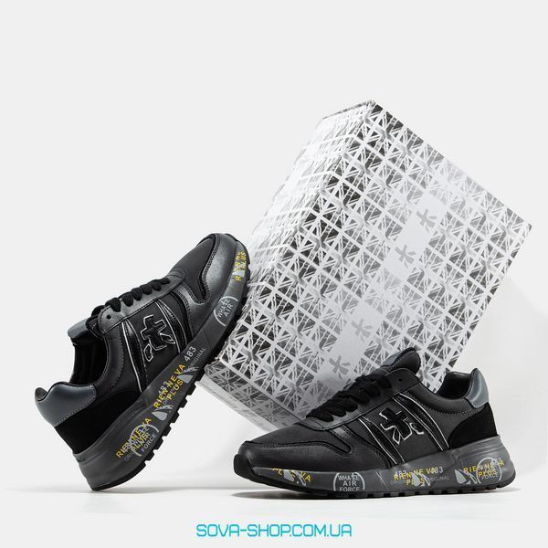 Чоловічі кросівки Premiata Lander Black Grey Premium фото