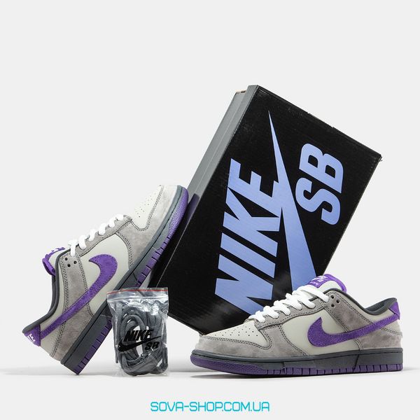 Чоловічі зимові кросівки Nike SB Dunk Low Purple Pegion Хутро фото