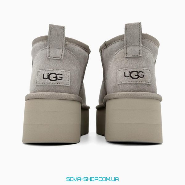 Жіночі зимові ботинки UGG Classic Ultra Mini Platform XL Grey PREMIUM фото