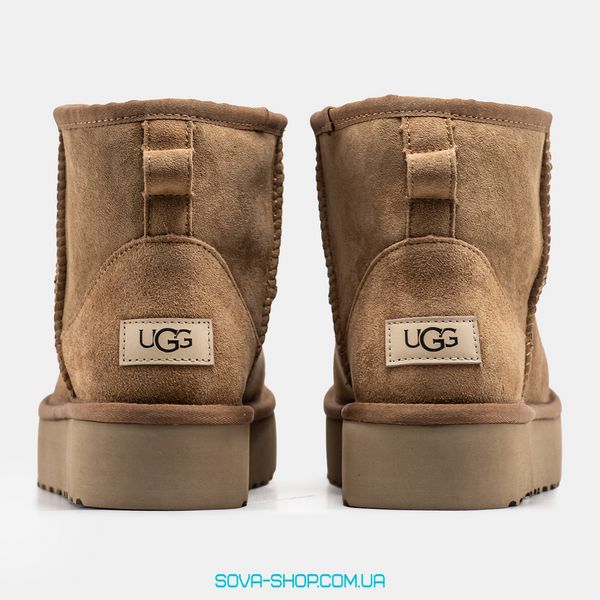 Женские зимние ботинки UGG Mini Platform Chestnut Premium фото