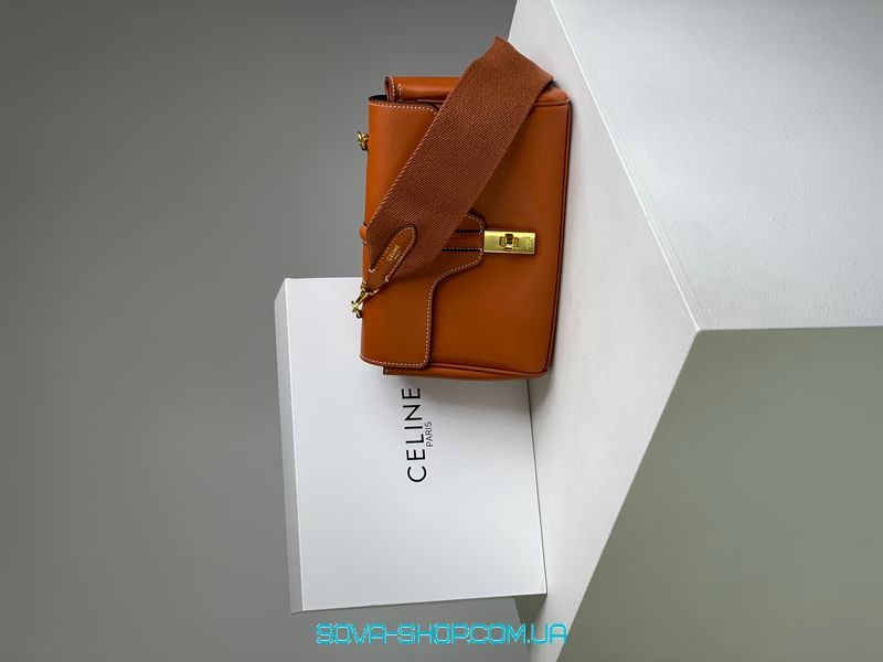 Женская сумка Celine Teen Soft 16 In Smooth Calfskin Tan Brown Premium фото