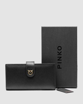 Гаманець Pinko Leather Wallet Black Premium фото