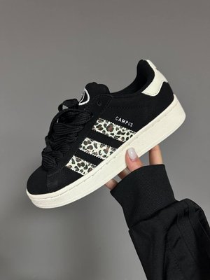 Женские кроссовки Adidas Campus 00s Black/Leopard фото