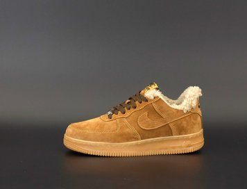 Зимові чоловічі кросівки Nike Air Force 1 Brown фото