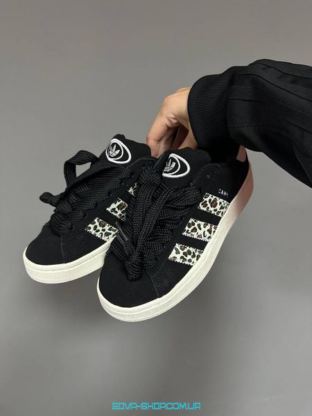 Женские кроссовки Adidas Campus 00s Black/Leopard фото