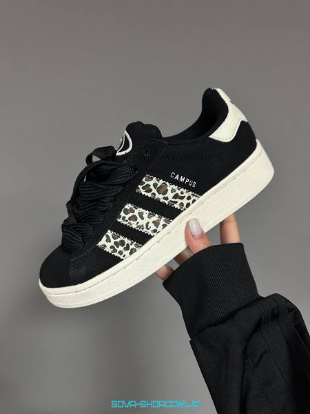 Жіночі кросівки Adidas Campus 00s Black/Leopard фото