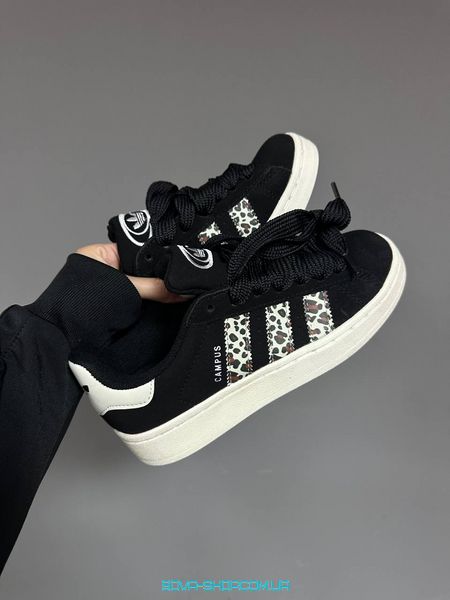 Женские кроссовки Adidas Campus 00s Black/Leopard фото