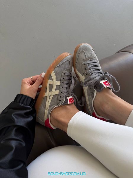 Жіночі та чоловічі кросівки Asics Onitsuka Tiger GREY / RED фото