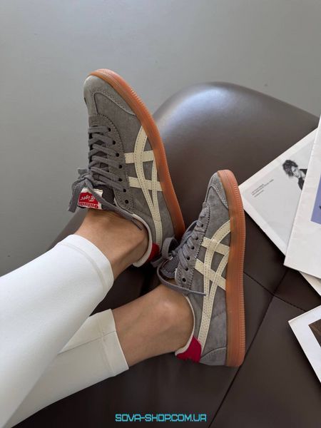 Жіночі та чоловічі кросівки Asics Onitsuka Tiger GREY / RED фото