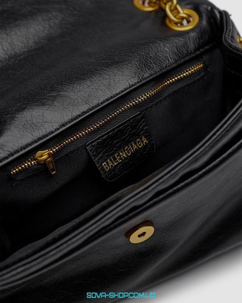 Женская сумка Balenciaga Monaco Mini Chain Bag Black/Gold Premium фото