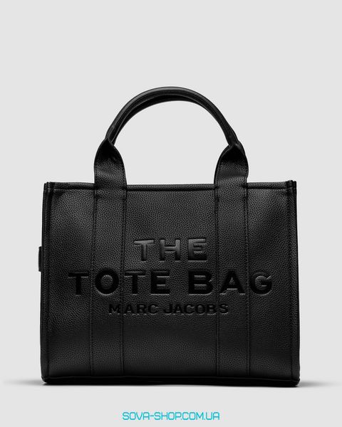 Женская сумка Marc Jacobs The Leather Medium Tote Bag Black Premium фото
