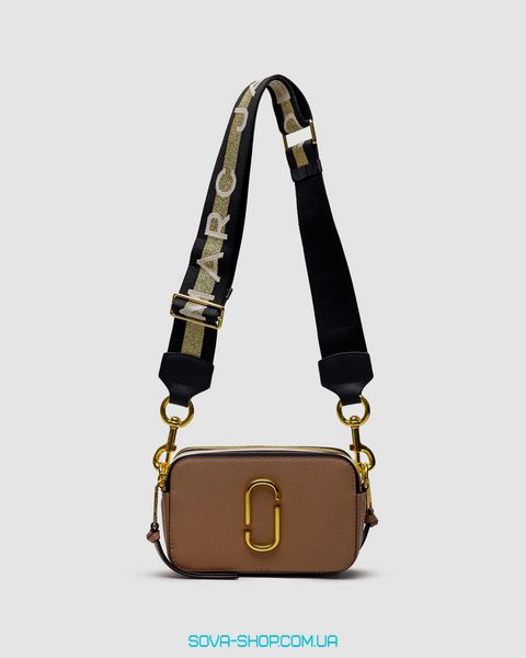 Жіноча сумка Marc Jacobs The Snapshot Dark Beige/Gold Premium фото