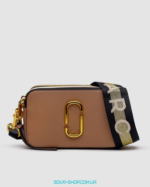 Женская сумка Marc Jacobs The Snapshot Dark Beige/Gold Premium фото