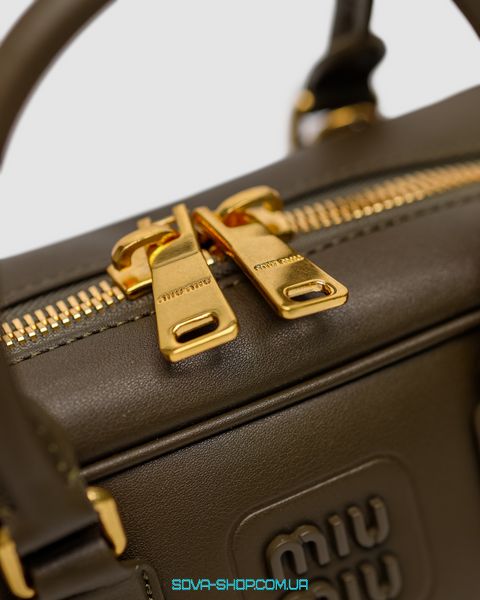 Жіноча сумка Miu Miu Arcadie Leather Bag Olive Premium фото