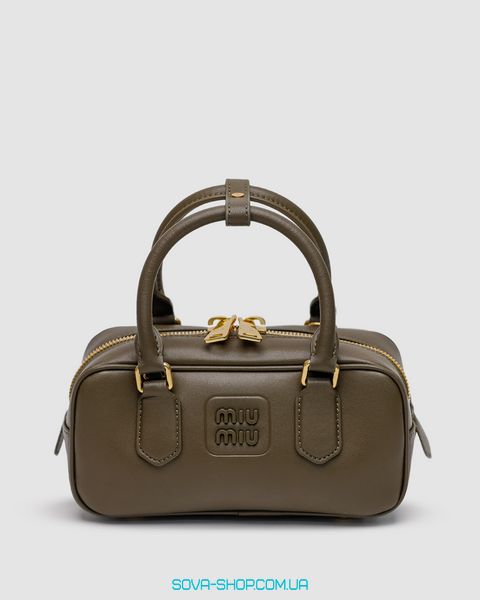 Жіноча сумка Miu Miu Arcadie Leather Bag Olive Premium фото