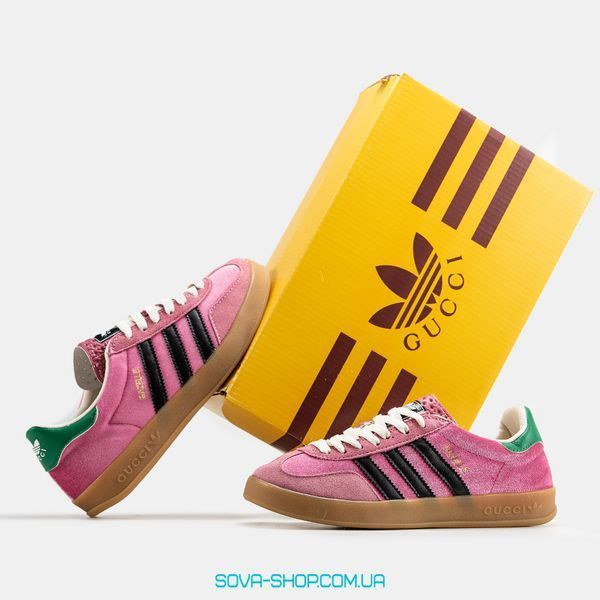 Женские кроссовки Adidas Gazelle x Gucci фото