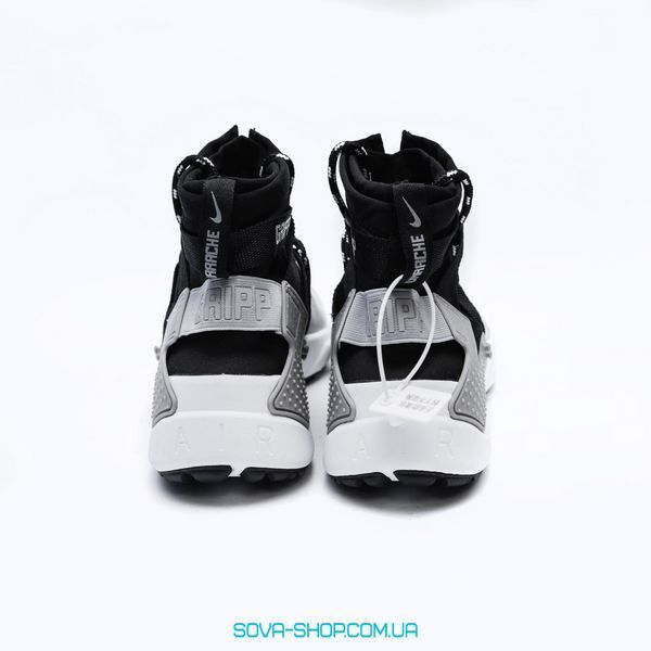 Зимові чоловічі кросівки Nike Huarache Gripp zip "Black Grey" !термоносок! фото
