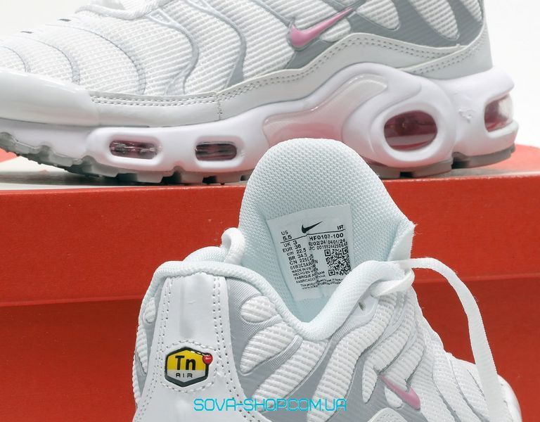 Женские кроссовки Nike Air Max Plus TN White Pink Reflective фото