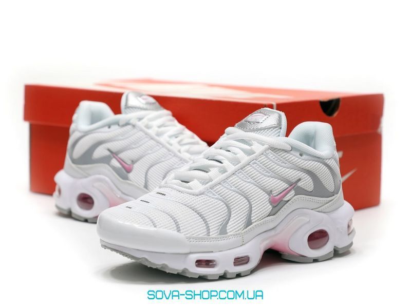 Женские кроссовки Nike Air Max Plus TN White Pink Reflective фото
