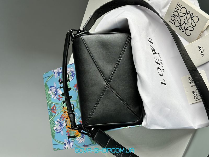 Женская сумка Loewe Paula's Ibiza Puzzle Bag In Classic Calfskin Black Premium фото