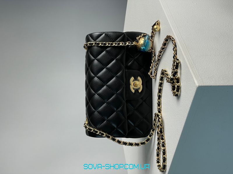 Жіноча сумка Chanel Classic 1.55 Small Single Flap in Black Premium фото