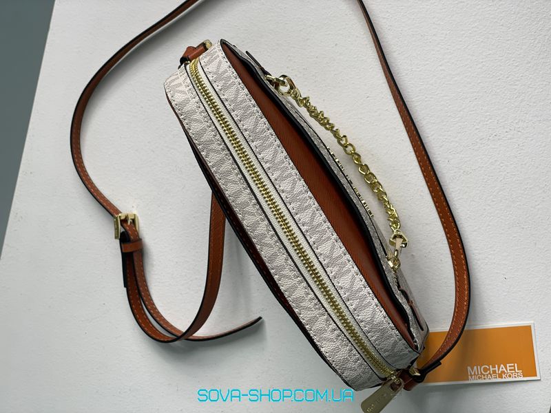 Жіноча сумка Michael Kors Jet Set Large Logo Crossbody Bag Ivory Premium фото