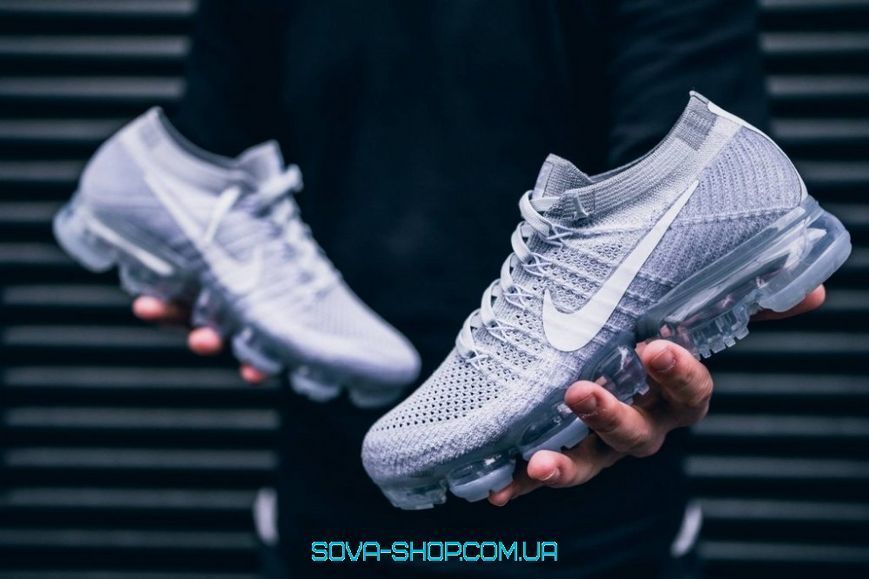 Мужские кроссовки Air Vapormax Flyknit Grey Nike фото