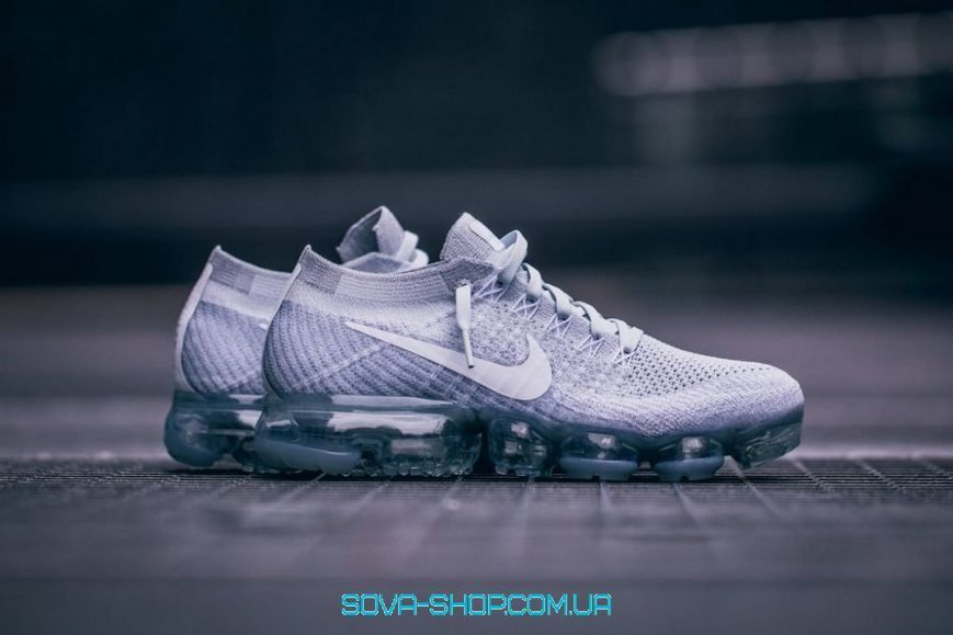 Мужские кроссовки Air Vapormax Flyknit Grey Nike фото