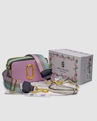 Женская сумка Marc Jacobs The Snapshot Lilac Turquoise Premium фото