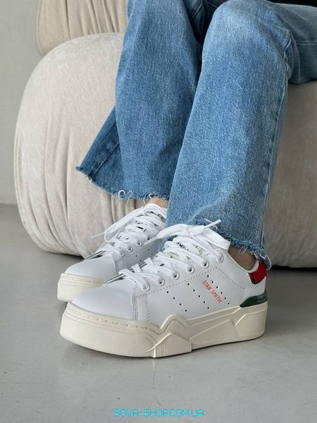 Жіночі кросівки Adidas Stan Smith Bonega White Red фото