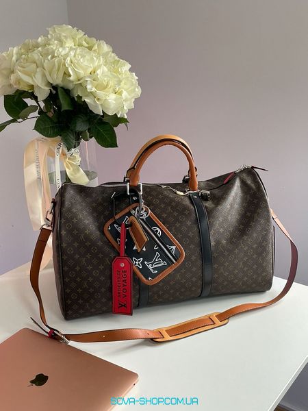 Унисекс сумка Louis Vuitton Keepall Bandouliere Bag Limited Edition Patchwork Monogram Canvas Premium фото