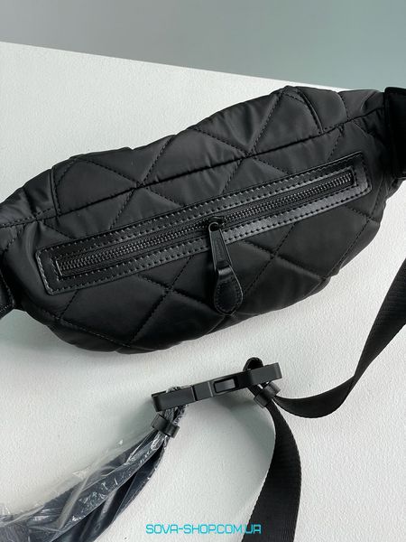 Мужская бананка Burberry Black Quilted Fabric Medium Sonny Belt Bag Premium фото