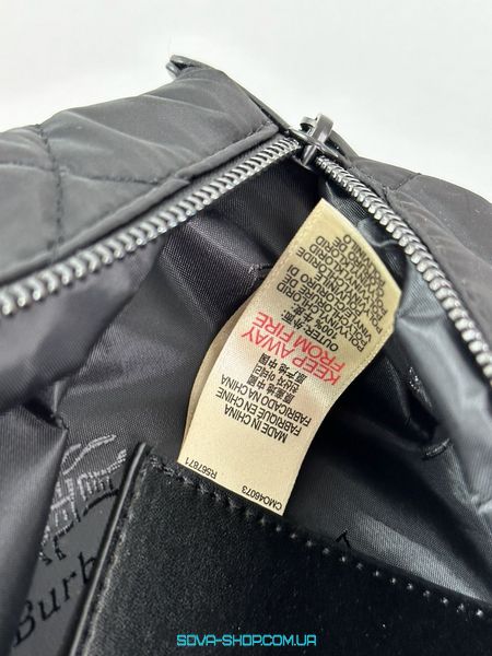 Мужская бананка Burberry Black Quilted Fabric Medium Sonny Belt Bag Premium фото