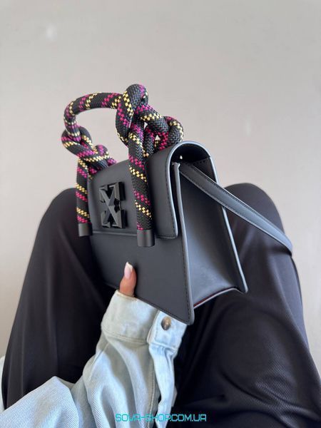 Жіноча сумка OFF WHITE x Virgil Abloh Gummy Jitney Black/Pink/Yellow Premium фото