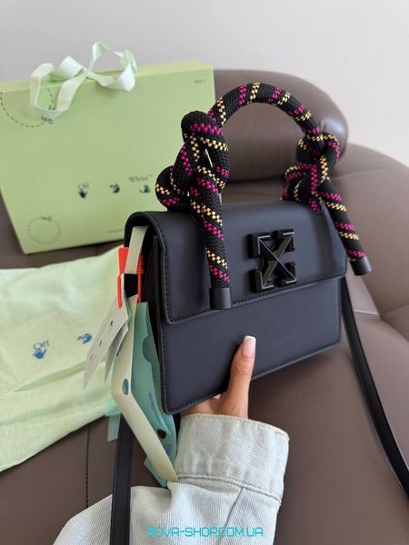 Жіноча сумка OFF WHITE x Virgil Abloh Gummy Jitney Black/Pink/Yellow Premium фото