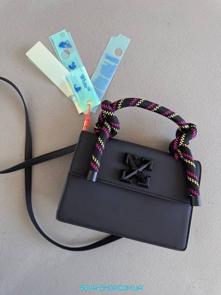 Жіноча сумка OFF WHITE x Virgil Abloh Gummy Jitney Black/Pink/Yellow Premium фото